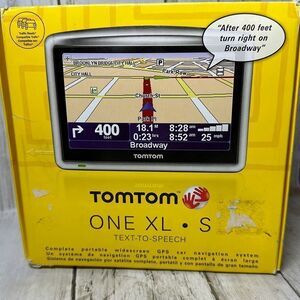 TomTom ONE XL Portable Car 4.3" LCD GPS System USA/Canada navigator Set READ